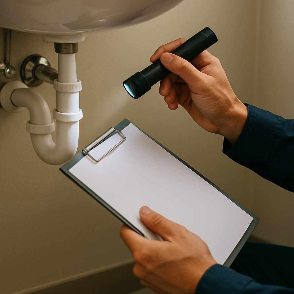 Staff inspecting equipment